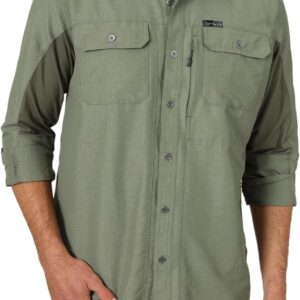 ATG by Wrangler mens Long Sleeve Mixed Material Shirt