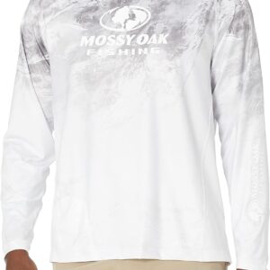 Mossy Oak Men’s Fishing Shirts Long Sleeve with 40+ UPF Sun Protection