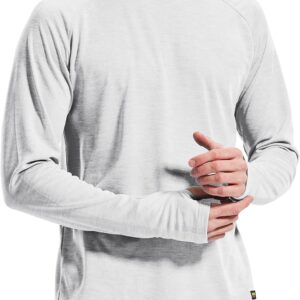 MIER Men’s UPF 50+ Sun Shirts Quick Dry Long Sleeve UV Shirts Lightweight Rash Guard Swim T-Shirts Hiking Running