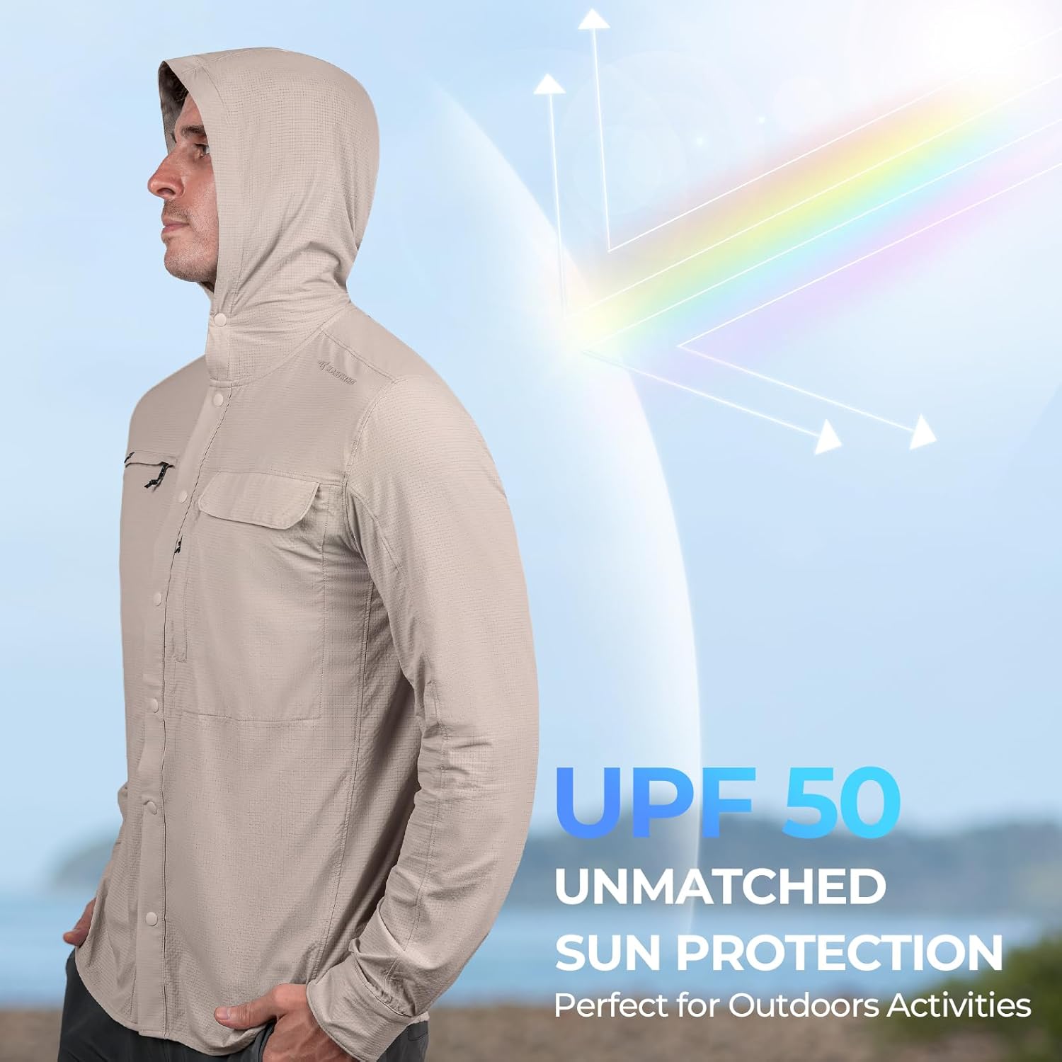 KastKing Baxter Pass UPF 50+ Long Sleeve Shirt with Hood - Breathable, Quick-Dry, 4-Way Stretch, Multi Design for Outdoors - Image 4