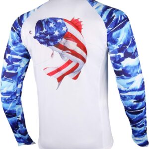 Palmyth Fishing Shirt for Men Long Sleeve Sun Protection UV UPF 50+ T-Shirts with Pocket