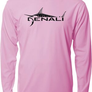 Denali Men’s Marlin Logo Tournament Teaser UPF 50+ Long Sleeve T-Shirt, UV Protection, Quick Dry Fisherman’s Shirt