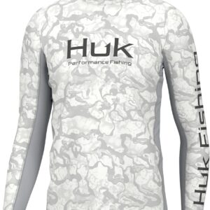HUK Men’s Icon X Pattern Long Sleeve, Performance Fishing Shirt
