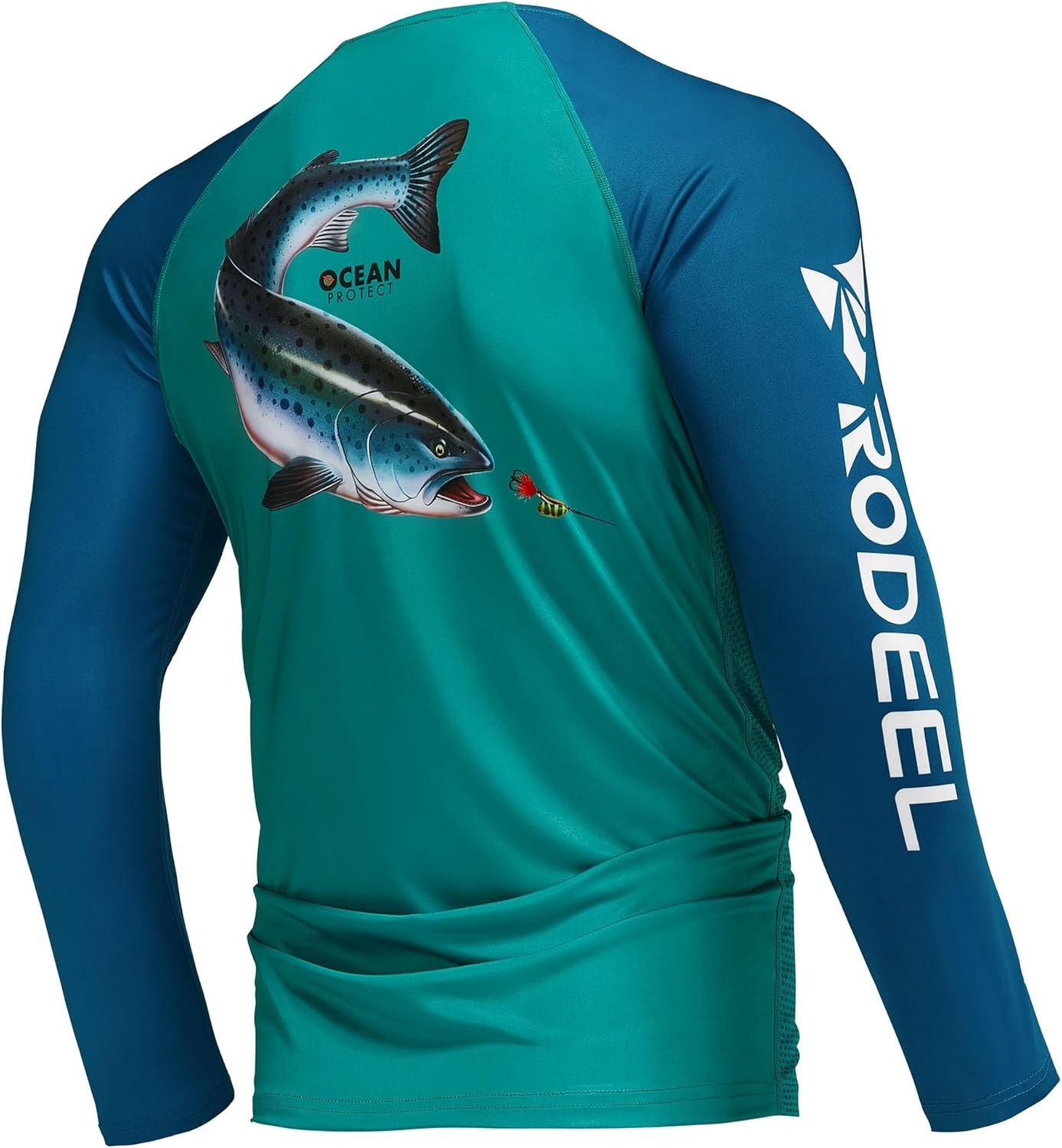 Rodeel Men's Fishing Shirts for Men Long Sleeve Wicking Fabric UPF 50 Sun Protection Performance Shirt