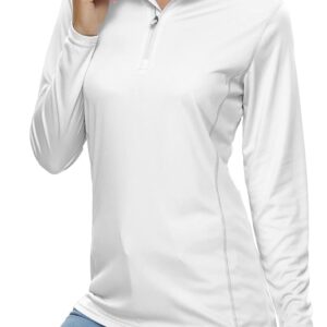 MAGCOMSEN Women’s Shirts Long Sleeve 1/4 Zip UPF50+ UV Sun Protection Quick Dry Workout Hiking Athletic Shirts Rash Guard