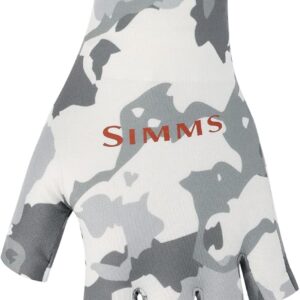 Simms SolarFlex UPF 50+ Fingerless Gloves – Premium Hand Protection, Quick-Dry, Breathable, UV Shield for Fishing and Outdoor Activities, Lightweight and Durable