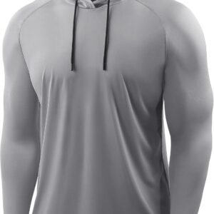 CADMUS Men’s Workout Long Sleeve Fishing Shirts UPF 50+ Sun Protection Dry Fit Hoodies