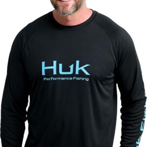 HUK Men’s Pursuit Vented Long Sleeve, 30 UPF Fishing Shirt