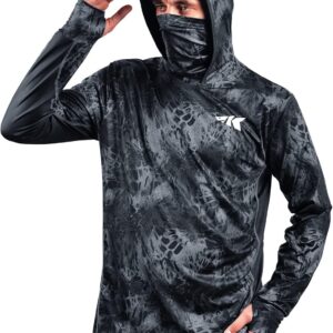 KastKing UPF 50 Fishing Hoodie Shirt For Men And Women, Long Sleeve Fishing Hiking Shirt, Breathable Moisture Wicking