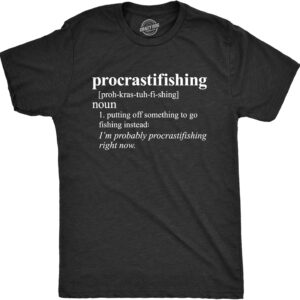 Mens Procrastifishing T Shirt Funny Fishing Gift for Dad Grandpa Fisherman Fish