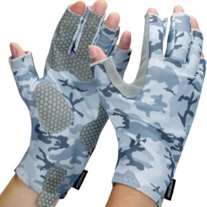 QualyQualy Sun Gloves UV Protection Gloves Fishing...