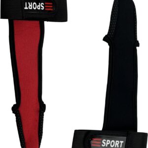 2PCS Single Finger Fishing Gloves Non-Slip Fishing Gloves Outdoor Fishing Gloves for Surf Fishing Casting Gloves (Red, Black)