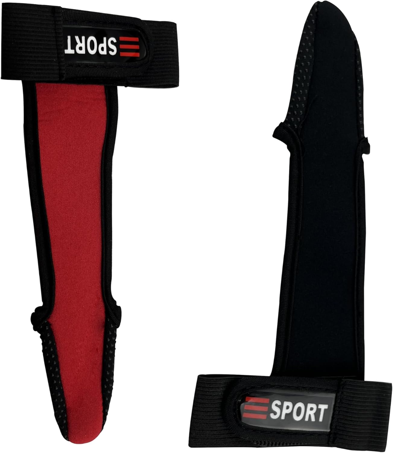 2PCS Single Finger Fishing Gloves Non-Slip Fishing Gloves Outdoor Fishing Gloves for Surf Fishing Casting Gloves (Red, Black)