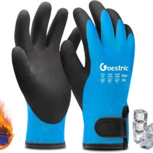 100% Waterproof Winter Work Gloves for Men Women, Freezer Gloves with Grip for Shoveling Snow
