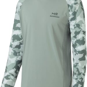 BASSDASH UPF 50 Fishing Tee for Men Camo Long Sleeve Shirt Quick Dry Sweatshirts