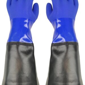 LIICHAAO Long waterproof fishing gloves,Cleaning Poison ivy gloves,Aquarium pool,Long elbow Resistant Abrasion