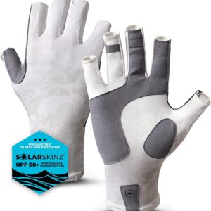 Tough Outdoors UV Fishing Gloves – Fingerless Fishing Gloves Men & Women – UPF 50+ Sun Gloves – UV Protection Kayaking Gloves – Sun Protection Fishing Gloves – Paddling Gloves & Sailing Gloves