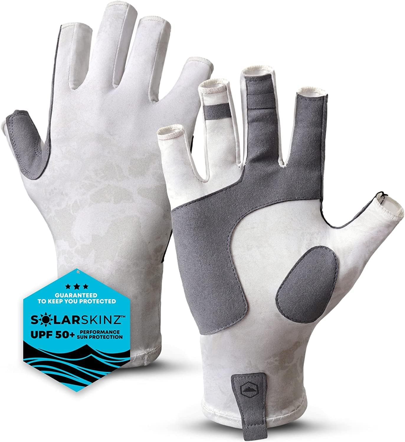 Tough Outdoors UV Fishing Gloves - Fingerless Fishing Gloves Men & Women - UPF 50+ Sun Gloves - UV Protection Kayaking Gloves - Sun Protection Fishing Gloves - Paddling Gloves & Sailing Gloves