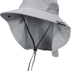 Tirrinia Neck Flap Sun Hat with Wide Brim – UPF 50+ Hiking Safari Fishing Caps for Men and Women, Perfect for Outdoor Adventures