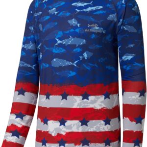 BASSDASH Men’s UPF 50+ Camo Fishing Shirt Quick Dry Long Sleeve Kayaking Hiking T-Shirts
