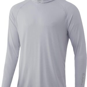 HUK Men’s A1a Hoodie, Quick-Dry Hooded Fishing Shirt with Built in Neck Gaiter