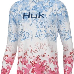 HUK Men’s Pursuit Pattern Long Sleeve, Sun Protecting Fishing Shirt