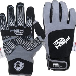 Fish Monkey Dry-Tec Waterproof Insulated Fishing Gloves, 40g Thinsulate Insulation with Non-Slip Palm and Screen Touch Index Fingers for Women and Men