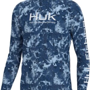 HUK Men’s Pursuit Crew Long Sleeve, Sun Protecting Fishing Shirt