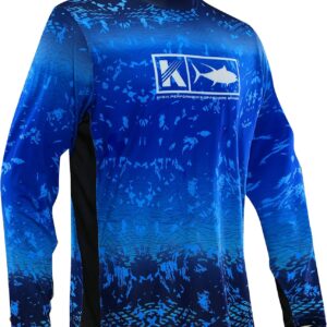 Performance Vented Fishing Shirt Long Sleeve Shirt Mesh Side Vents UPF 50 Dye Sublimation Print
