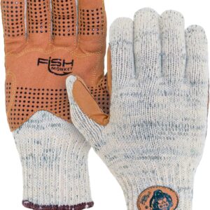 Fish Monkey Wool Full Finger Winter Cold Ice Fishing Glove with Four Way Stretch and Non-Slip Superior Grip for Women and Men