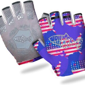 Riverruns SwiftShield Fishing Gloves Shortened Wrist UPF50+ Sun Gloves Fingerless Lightweight Breathable Hiking Driving Kayaking Paddling