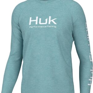 HUK Men’s Pursuit Heather Long Sleeve, Fishing Shirt