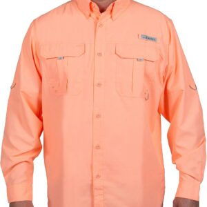 HABIT Men’s Fourche Mountain Long Sleeve River Guide Fishing Shirt – UPF 40+ UV Protection