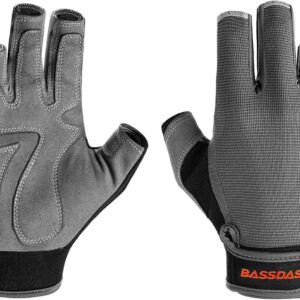BASSDASH Astro Fishing Gloves Men’s Women’s Fingerless Gloves for Game Fishing Kayaking Paddling Sailing MTB