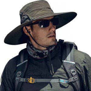 Cooltto Wide Brim Sun Hats with Waterproof Breathable for Fishing, Hiking, Camping，for Men Women Kids