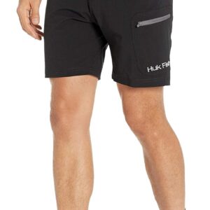 HUK Men’s Next Level 7″ Quick-Drying Performance Fishing Shorts with UPF 30+ Sun Protection