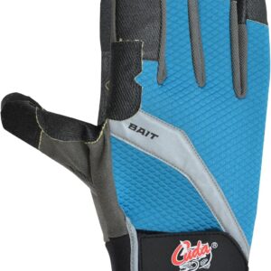 Bait Cutting Durable Velcro Secured Water Repellent Fishing Gloves with Cut Resistant Padded Palms, Thumb and Index Finger Touchscreen Control