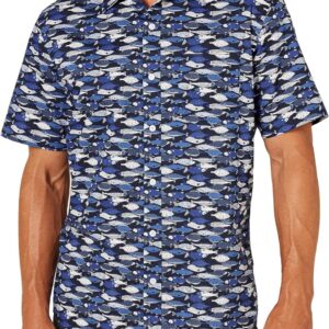 Amazon Essentials Men’s Regular-Fit Short-Sleeve Print Shirt