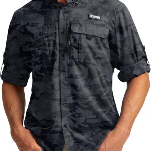 Men’s Sun Protection Fishing Shirts Long Sle...