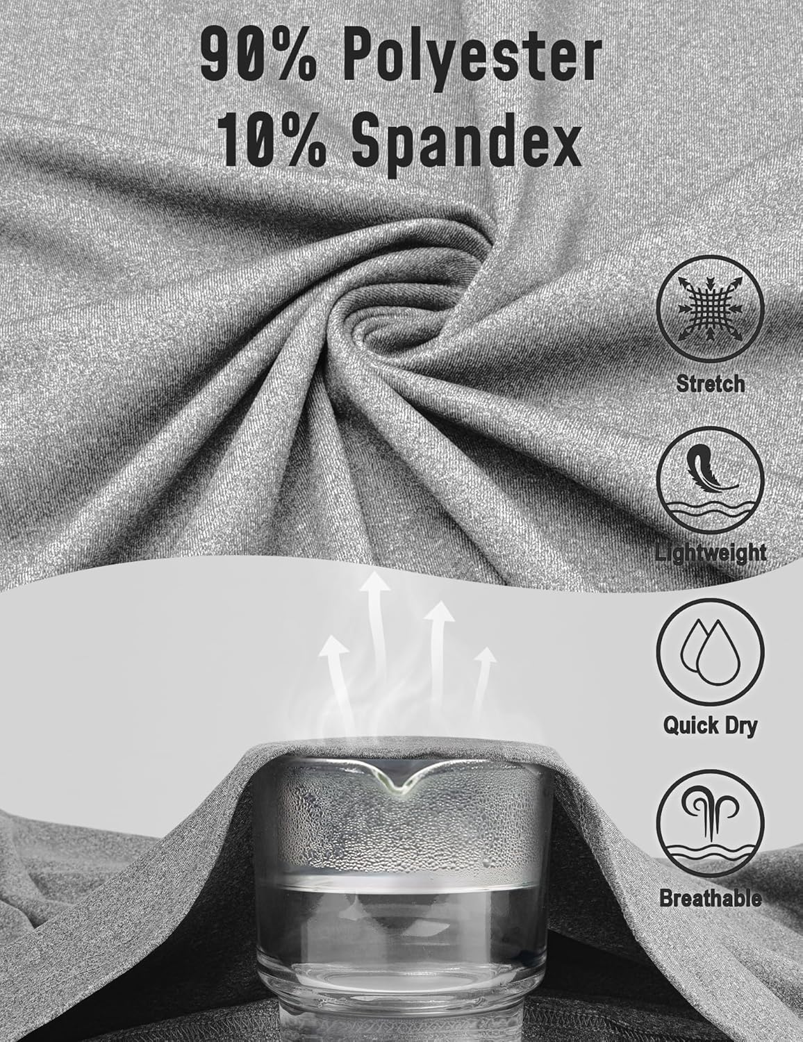 Men's T-Shirts Dry Fit UPF 50+ Short Sleeve Workout Athletic Casual Gym Running Tee Fishing Tops Rash Guard Shirts - Image 4