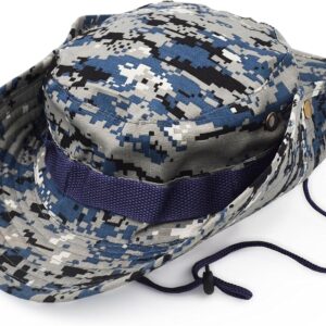 Outdoor Wide Brim Sun Protect Hat, Classic US Combat Army Style Bush Jungle Sun Cap for Fishing Hunting Camping