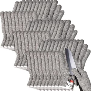 15 Pairs Cut Resistant Gloves Level 5 Protection Cutting Gloves Anti Cut Gloves for Kitchen Fish Slicing and More (X-Large)