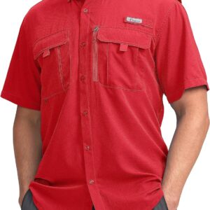 Pudolla Men’s Fishing Shirts Short Sleeve Tr...