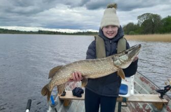 Ten year old Evie smashes her PB with a 91cm pike | Fishing in Ireland