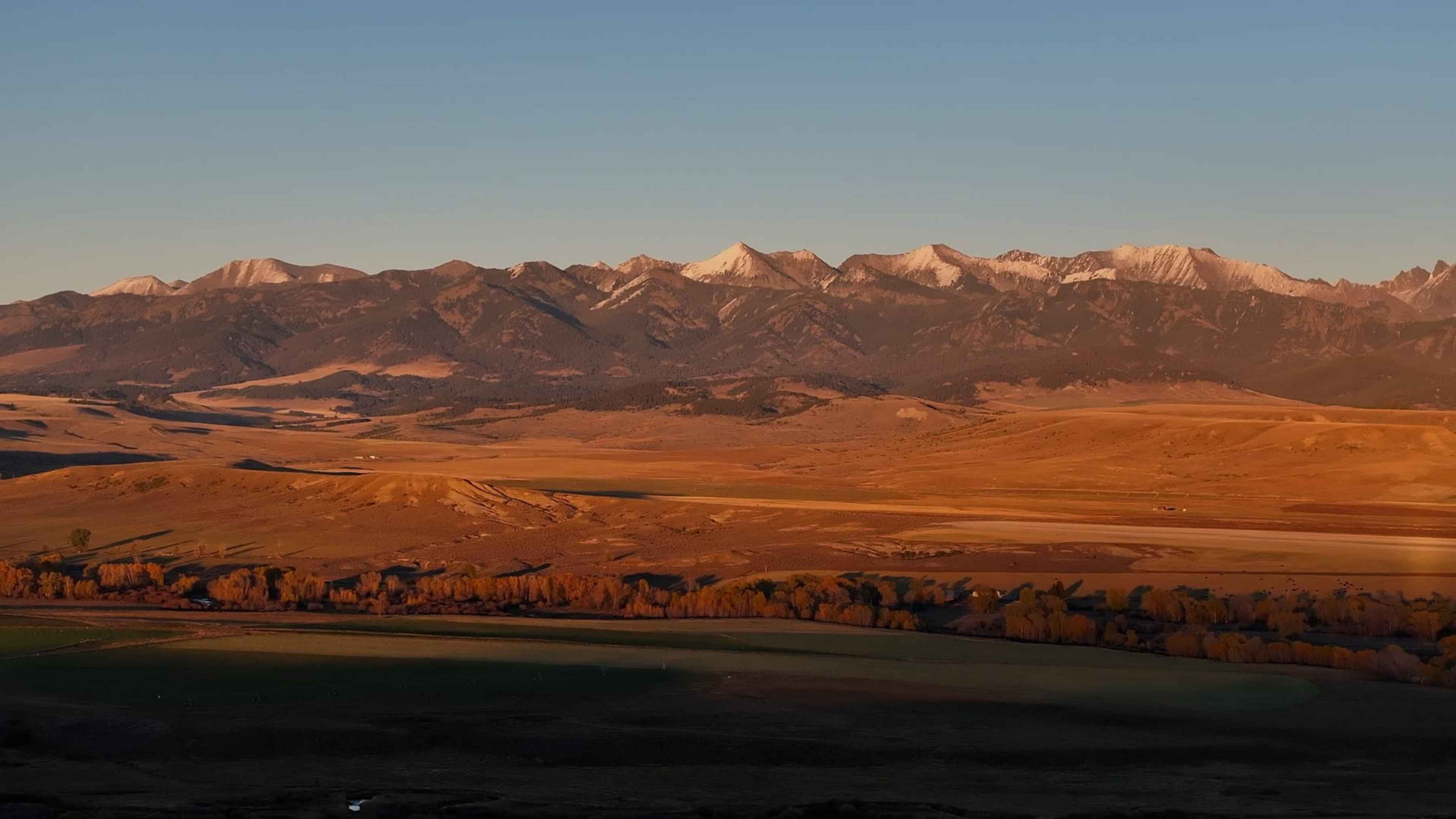 Sunset along the western face of the Crazy Mountains