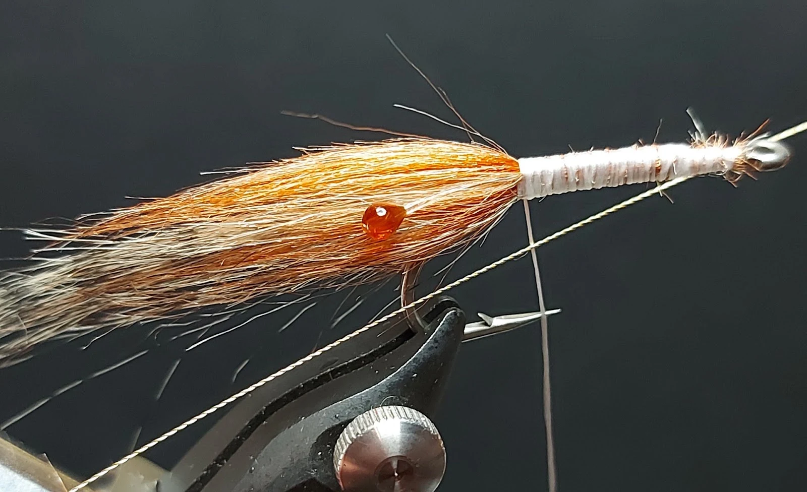 Twisted French Gold Wire secured beneath the hook