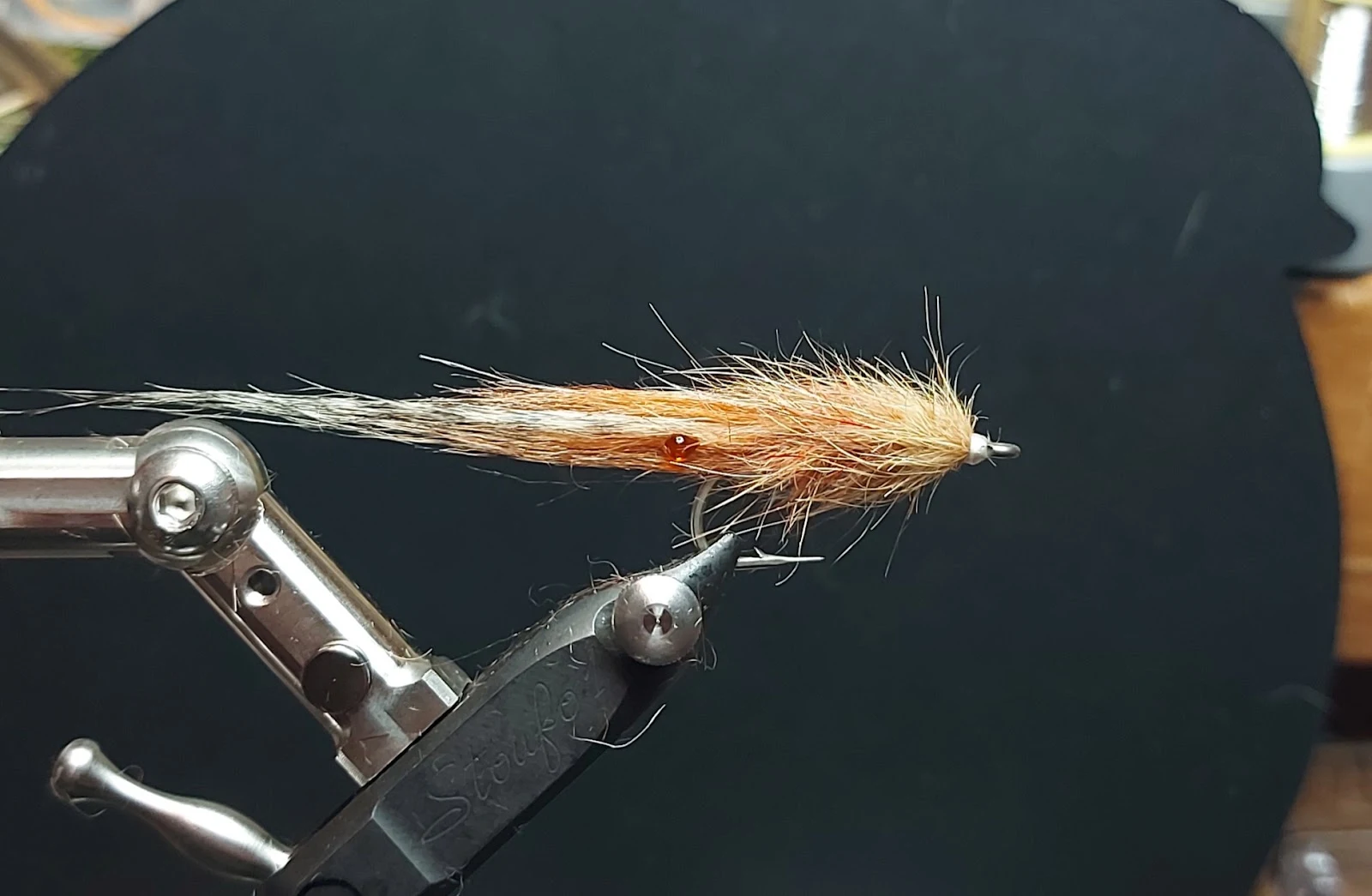 The finished Clyde Estuary Shrimp brushed into a tapered profile
