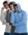 TELALEO 3/2 Pack Men’s UPF 50+ Sun Protection Lightweight Hoodie Performance Long Sleeve SPF UV Shirt for Fishing Running