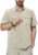 Men’s Short Sleeve Fishing Shirt Summer Waterproof Hiking Button Down Shirt with Zipper Pocket Lightweight