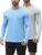 HOPLYNN 2 Pack Men’s UPF 50+ Rash Guard Swim Surf Fishing Shirts, Long Sleeves UV Sun Protection Shirts for Men